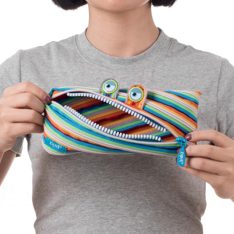 ZIPIT Monster Pencil Case for Kids, Cute Zipper Pouch for Boys Girls and Teens, Stationery Bag for School, Colorful - Image 5